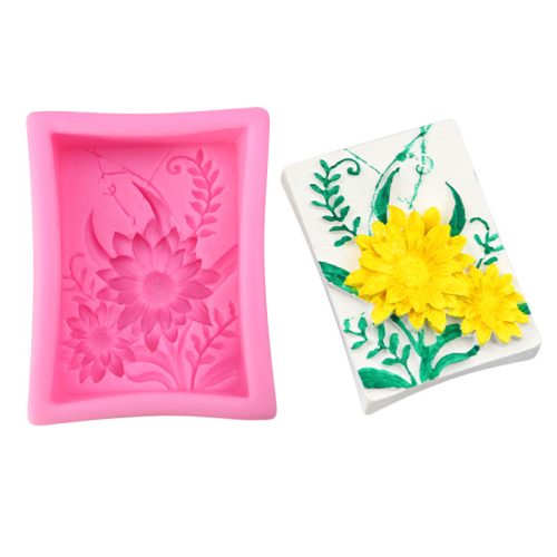 シリコン型 長方形菊