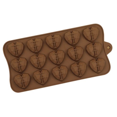 15連 ダイヤモンドハート シリコーン型