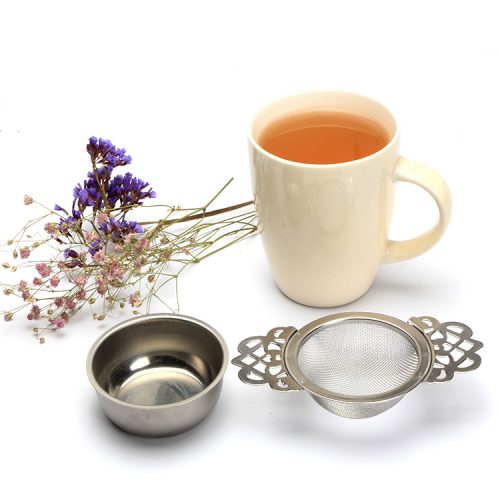 304 ステンレス 花縁メッシュ茶こし