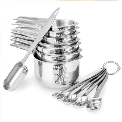 ステンレス目盛り計量カップスプーン 13 点セット 焙煎ツール
