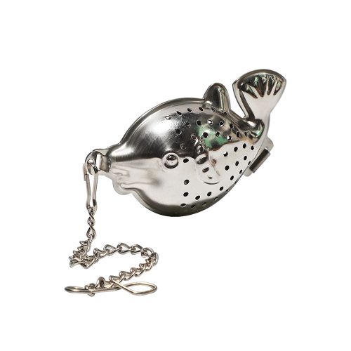 ステンレス 小魚型 掛け式 茶こし