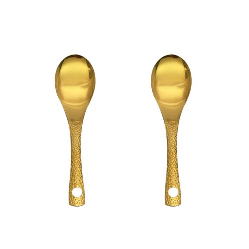 ステンレス 槌目平底スプーン