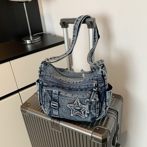 アメリカンヴィンテージ デニムクロスボディバッグ