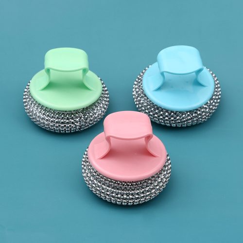 ハンドル付きスチールたわし鍋ブラシ