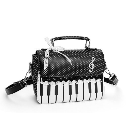 レース音符 PU スクエアバッグ