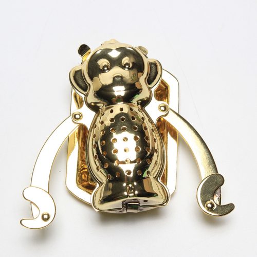 ステンレス 金メッキ 猿型 茶こし