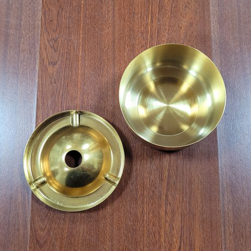 ステンレス製ヨーロッパ風フタ付き灰皿