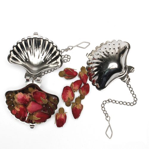 304 ステンレス貝殻鎖付き茶こし