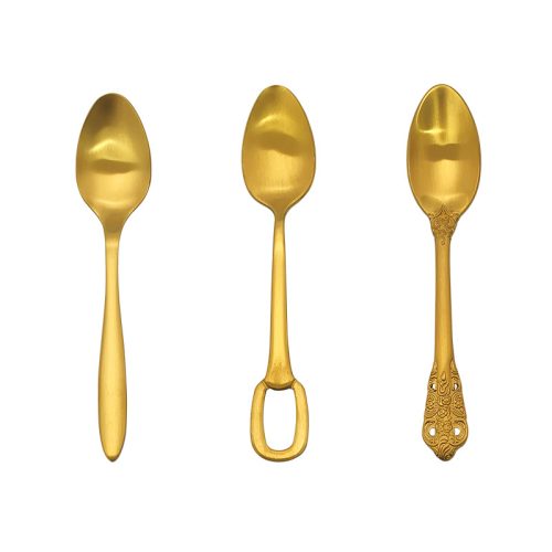ゴールドメッキステンレス デザートスプーン