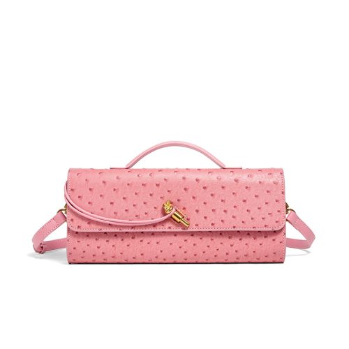 オーストリッチ柄手編みフレンチバッグ