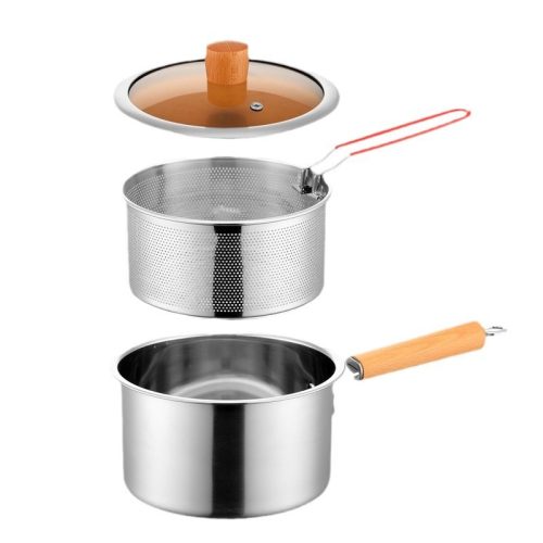 304 ステンレス 多機能小型揚げ物鍋 濾過機能付き