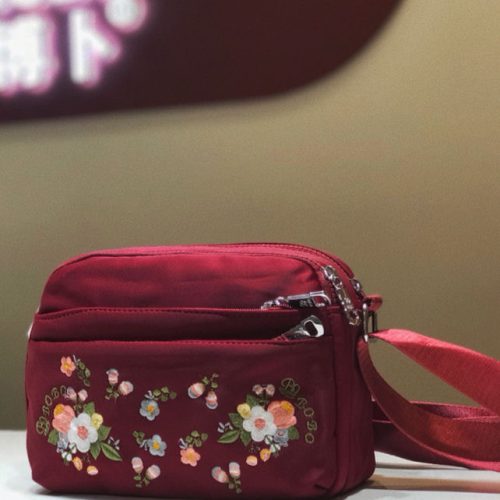 博卜 刺繍布製バッグ ショルダー斜めがけ